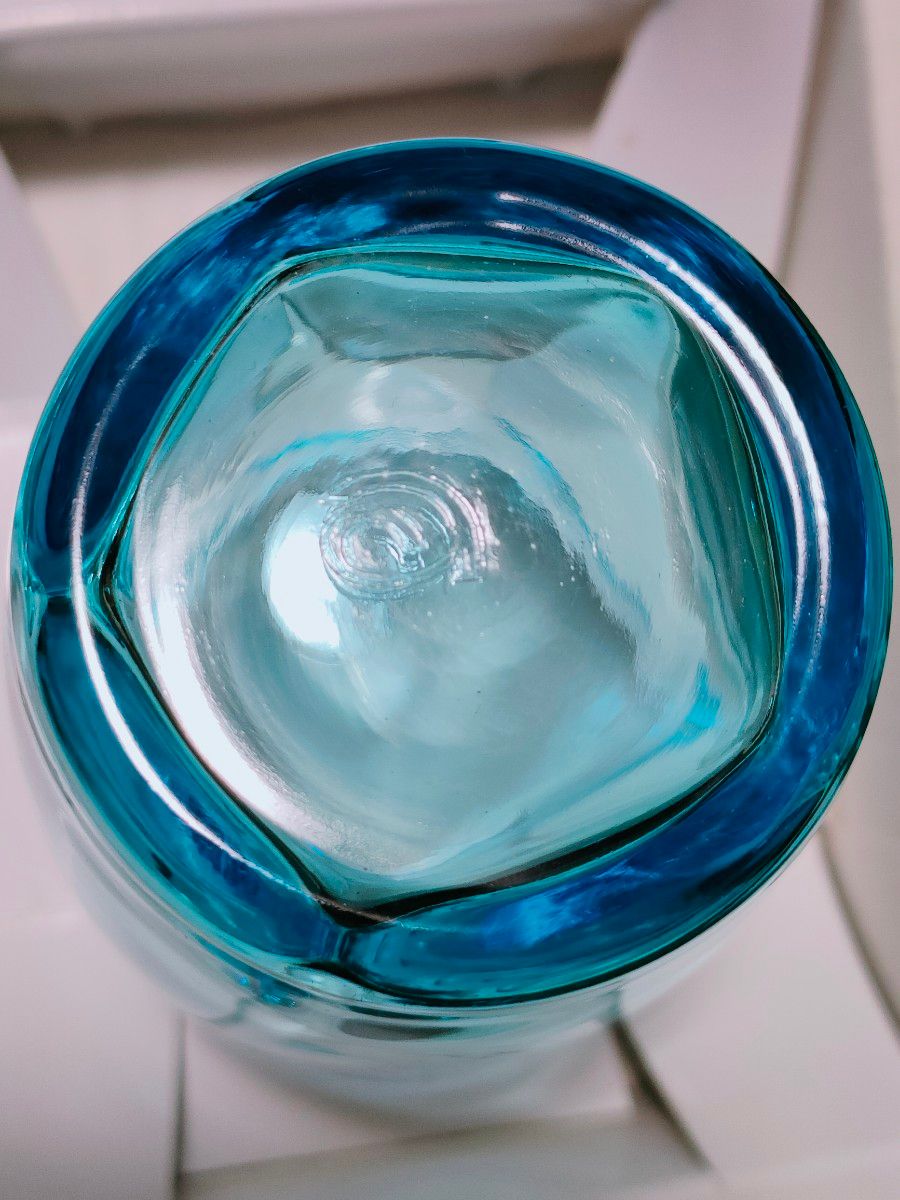 昭和レトロ アデリアカラー グラス コップ 当時物 ブルー