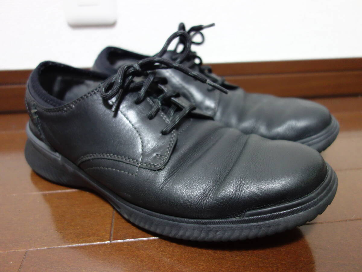 Clarks Donaway Plain 定価19,800円 ブラック クラークス ドナウェイプレイン ブラックレザー 革靴 スニーカー UK１０ ２８の画像1