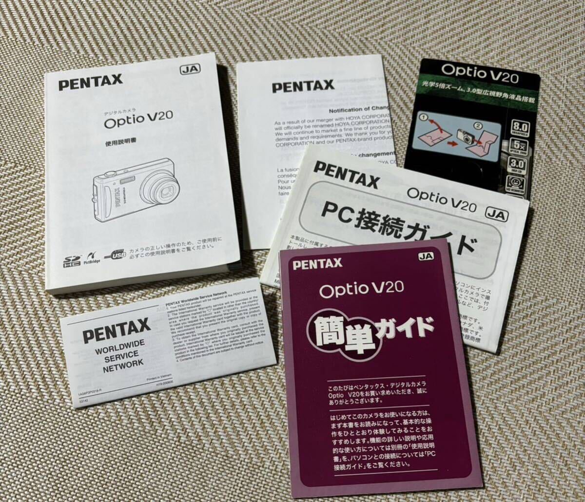 PENTAX Optio V20 ペンタックス デジカメ BATTFRY PACK ミニ三脚おまけ付の画像6