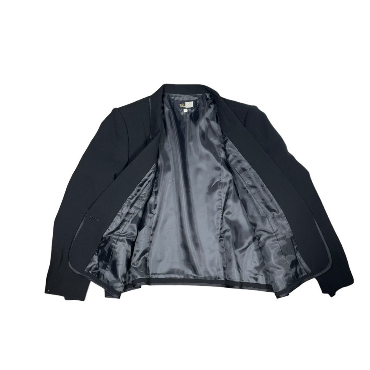 東京ソワール アンサンブル ブラックフォーマル ワンピーススーツ 17号 喪服 セットアップ XL 大きいサイズ