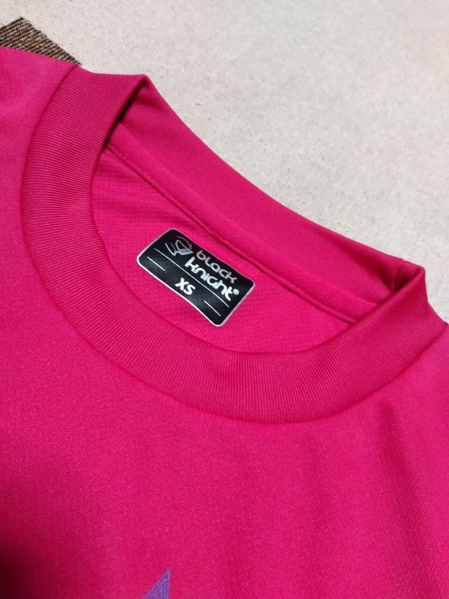 black kniaht ブラックナイト バドミントン ロングTシャツ ピンク XSサイズ