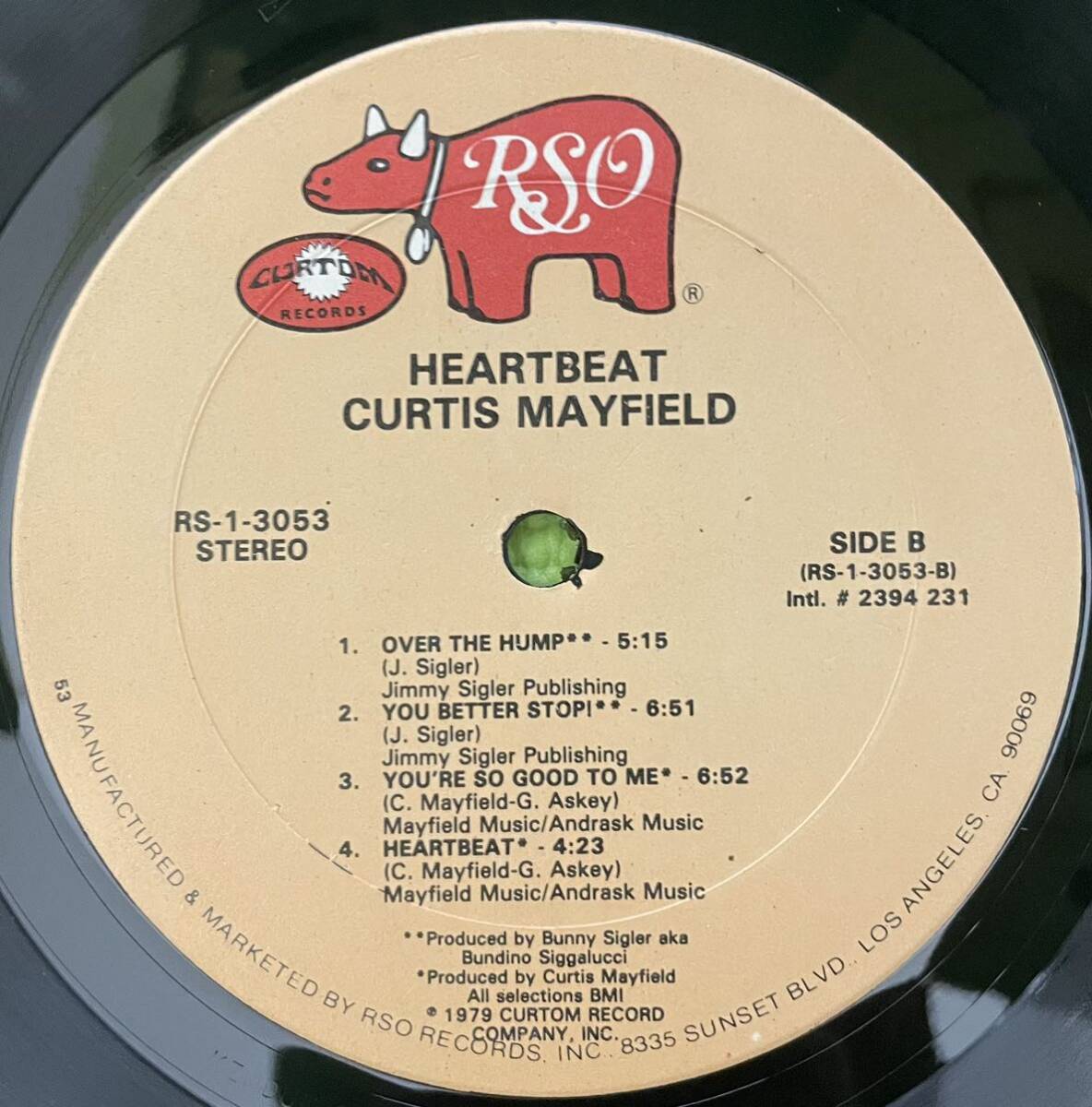 Soul sampling raregroove record ソウル　サンプリング　レアグルーブ　レコード　CurtisMayfield / Heartbeat 1979_画像4