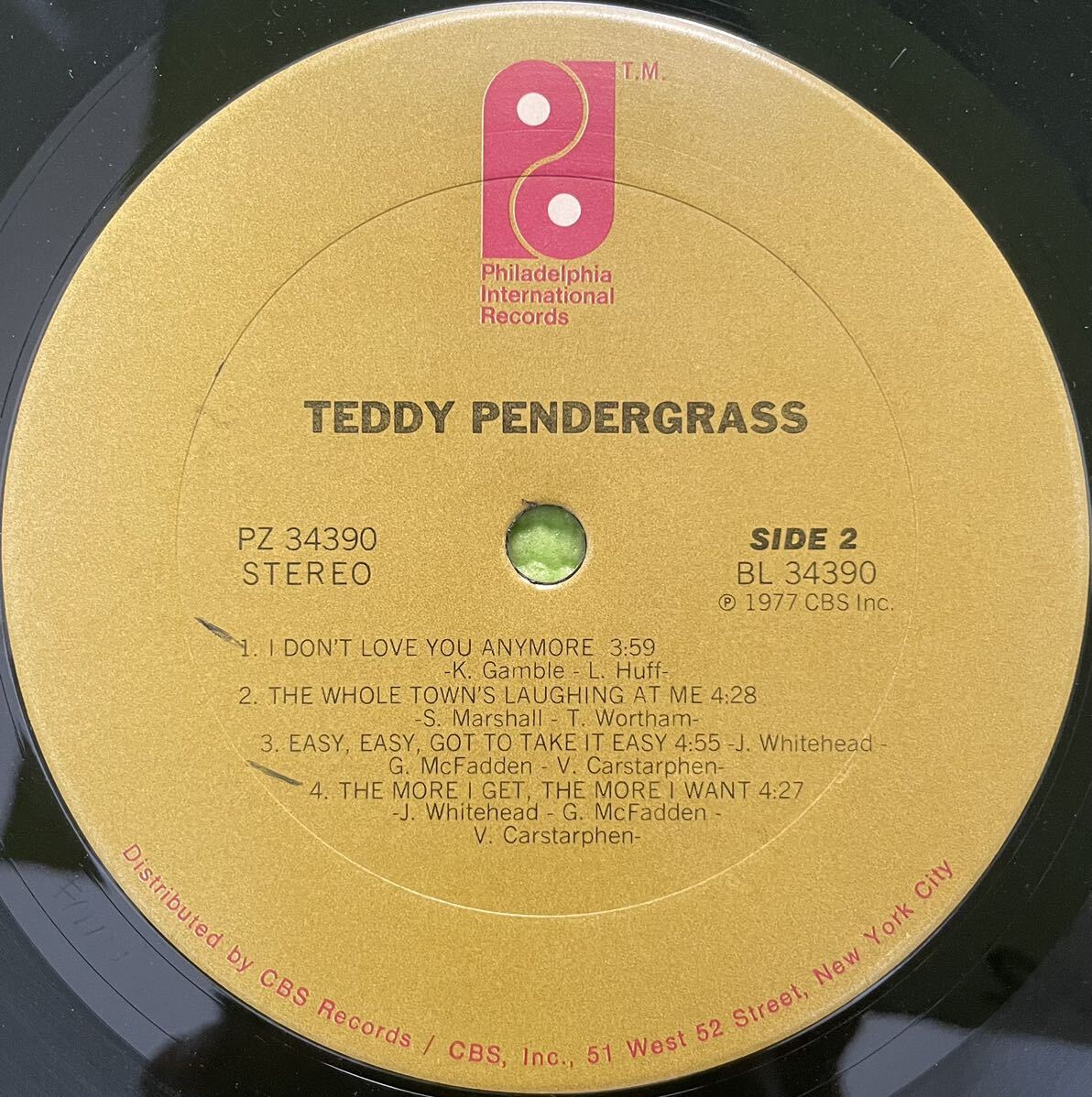 Soul sampling raregroove record ソウル　サンプリング　レアグルーブ　レコード　Teddy Pendergrass Teddy Pendergrass(LP) 1977_画像4