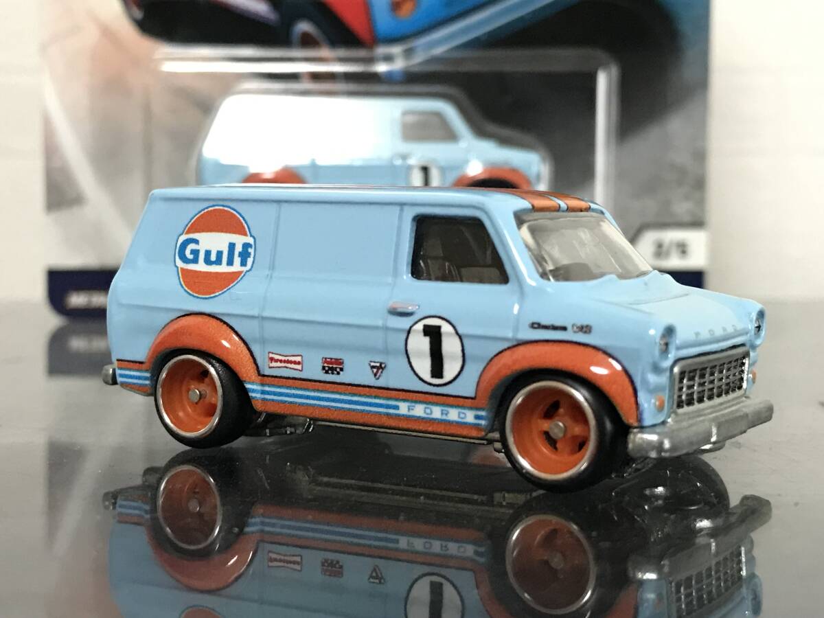 Hot Wheels CAR CULTURE CARGO CARRIERS FORD TRANSIT SUPER VAN GULF Racing スーパーバン ガルフの画像7