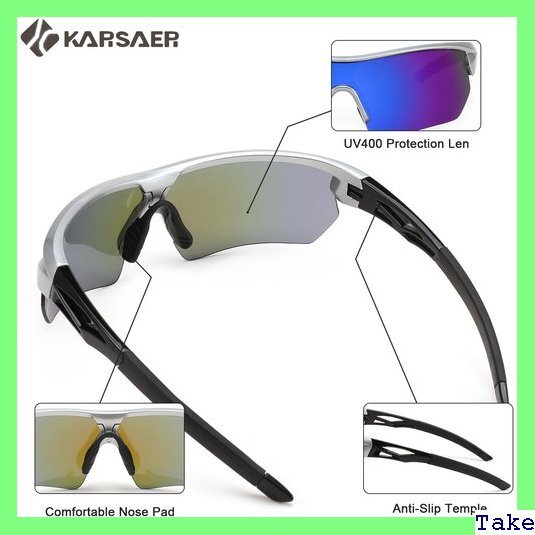 * popular commodity Karsaer sports sunglasses polarized light TR90s. baseball bicycle UV cut 4 sheets lens . attached B7017 57