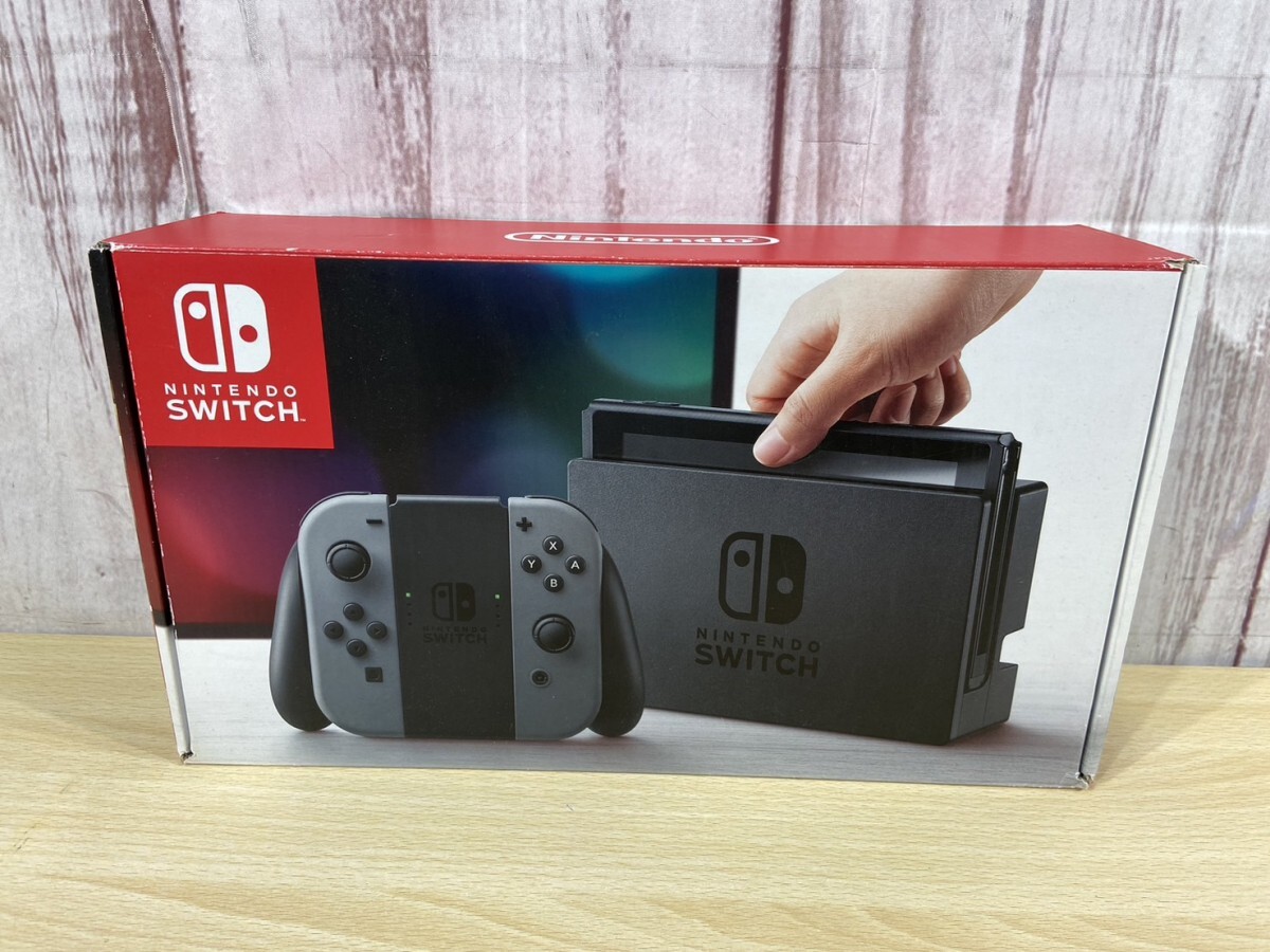 Nintendo Switch ニンテンドースイッチ Joy-Con（L）/（R）  グレー 本体 箱アリ 付属品アリ 初期化済 任天堂 4703Dの画像1