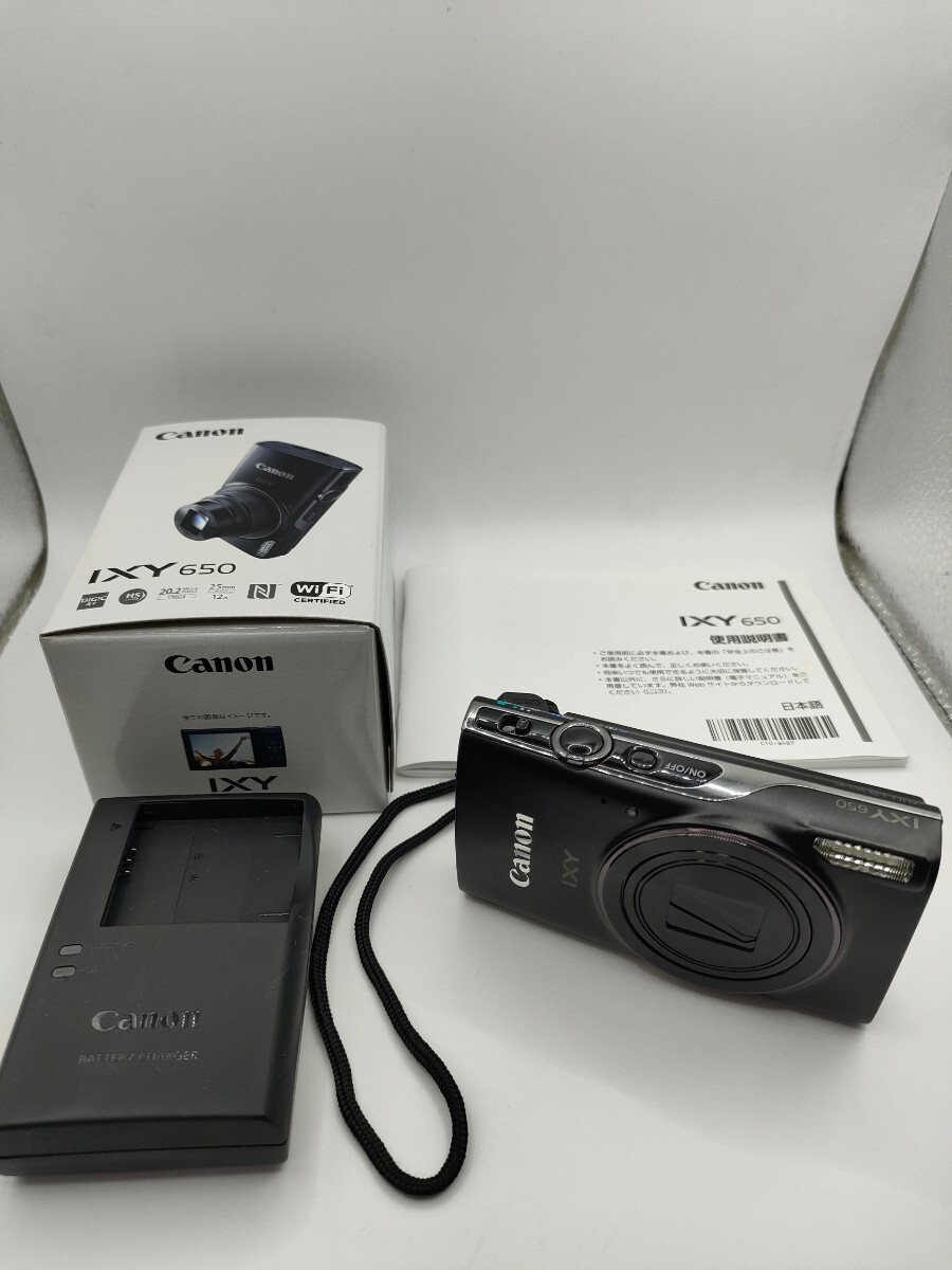 美品　Canon デジカメ IXY650　黒　PC2274　コンパクトデジタルカメラ 　動作確認済み　箱　取説書付き　_画像1