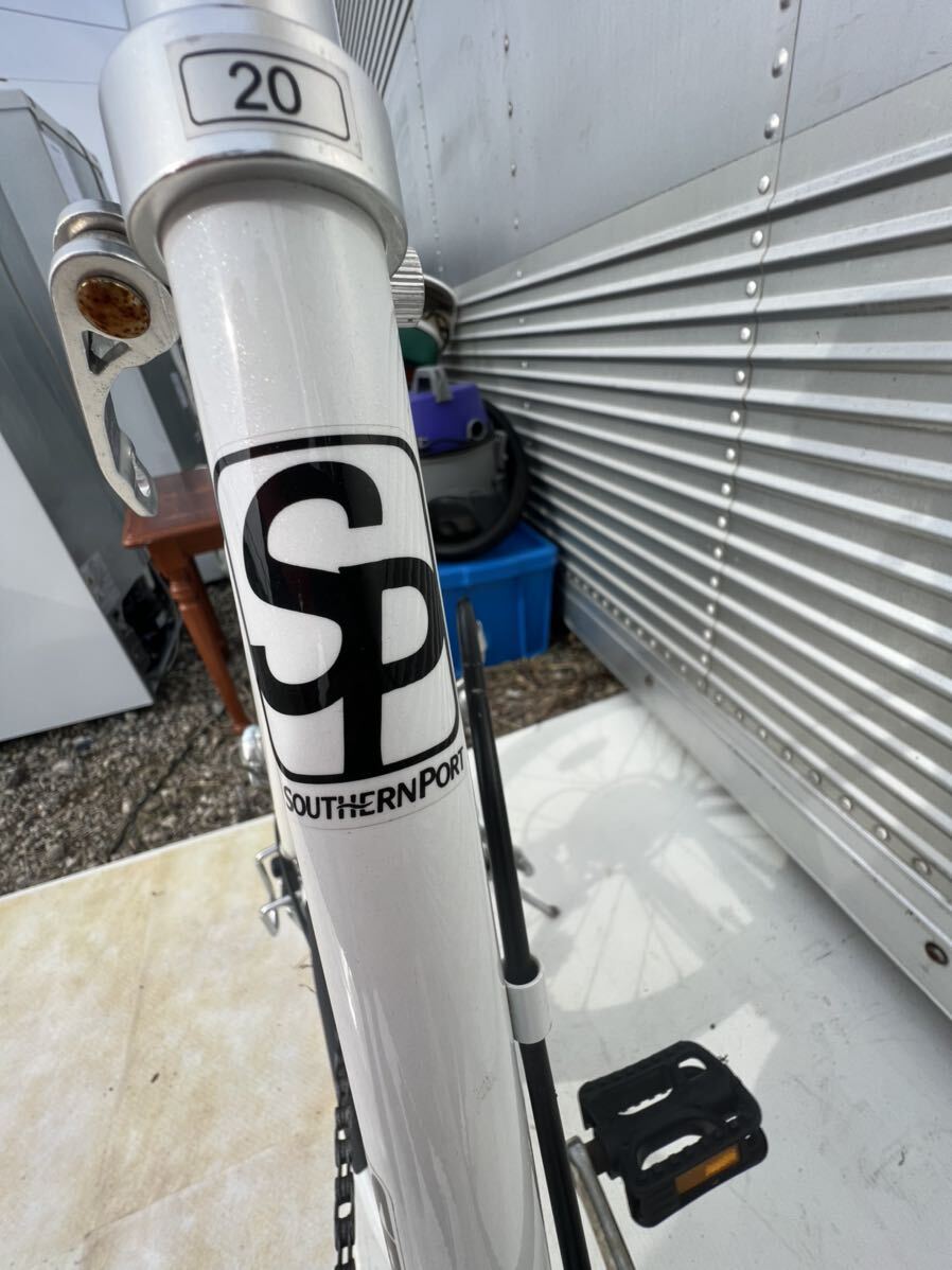 折りたたみ自転車 ミニベロ20インチ白 ６段変速 ミニバイク SP-MINの画像10