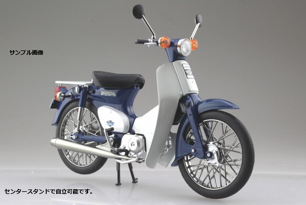 アオシマ 1/12 ホンダ スーパーカブ50 ブルー 95年式 完成品バイクシリーズ Honda（未使用・保管品）の画像5
