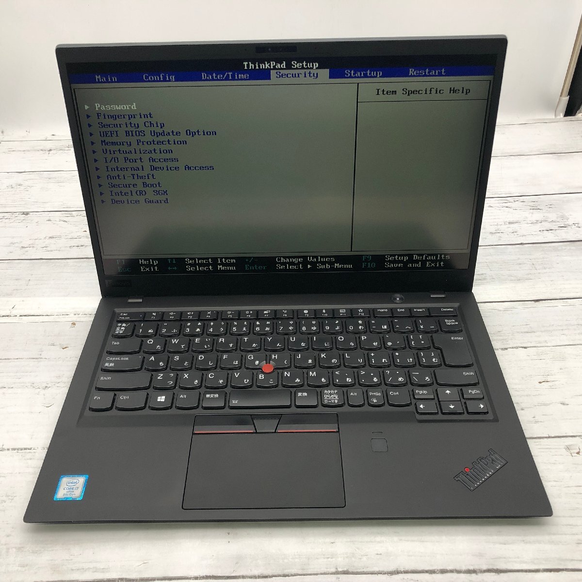 Lenovo ThinkPad X1 Carbon 20KG-S9SA1S Core i7 8650U 1.90GHz/16GB/256GB(NVMe) 〔C0206〕_画像2