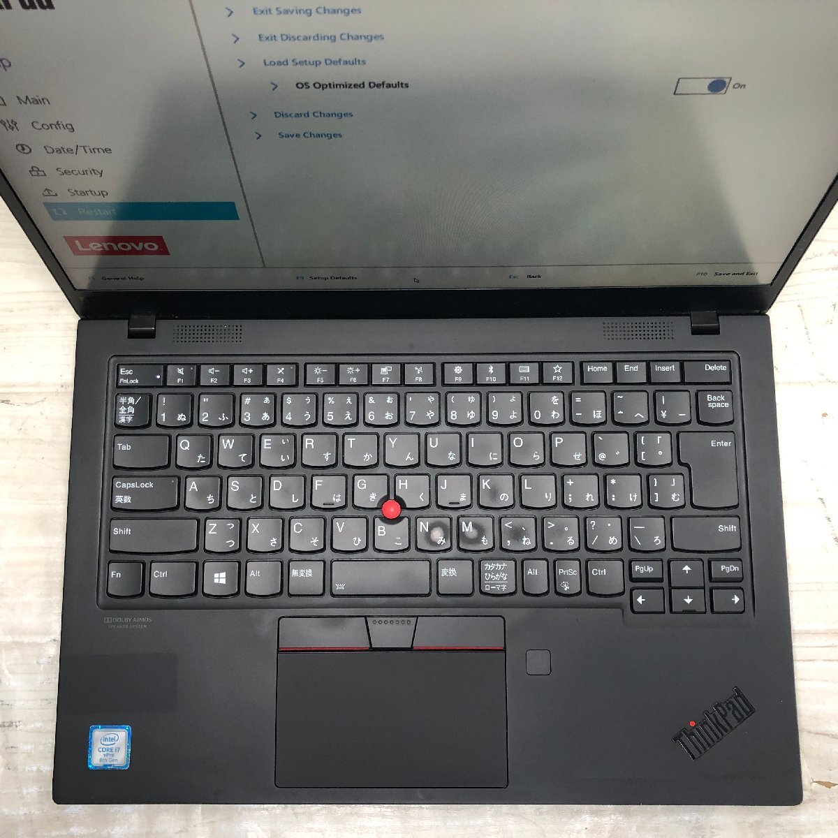 Lenovo ThinkPad X1 Carbon 20QE-S3260H Core i7 8665U 1.90GHz/16GB/512GB(NVMe) 〔A0116〕_画像3