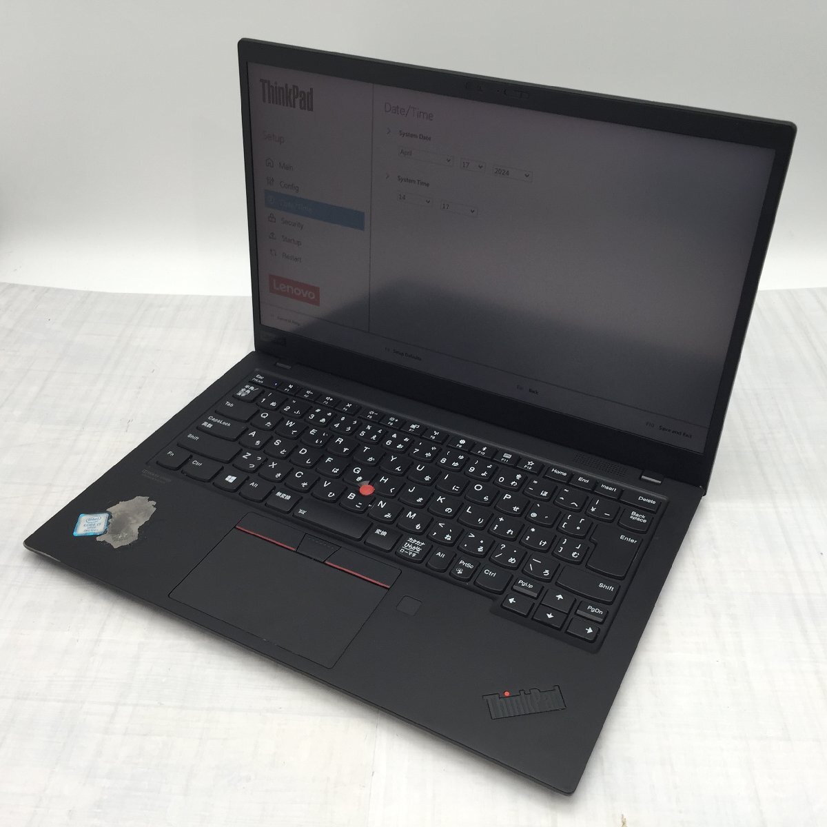 【難あり】 Lenovo ThinkPad X1 Carbon 20QE-S1NX1D Core i7 8665U 1.90GHz/16GB/256GB(NVMe) 〔B0510〕の画像1