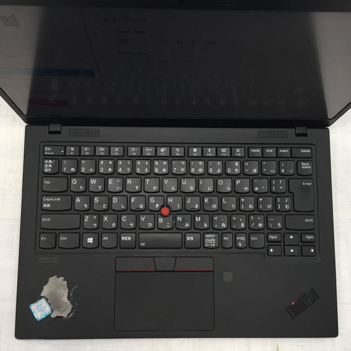 【難あり】 Lenovo ThinkPad X1 Carbon 20QE-S1NX1D Core i7 8665U 1.90GHz/16GB/256GB(NVMe) 〔B0510〕の画像3