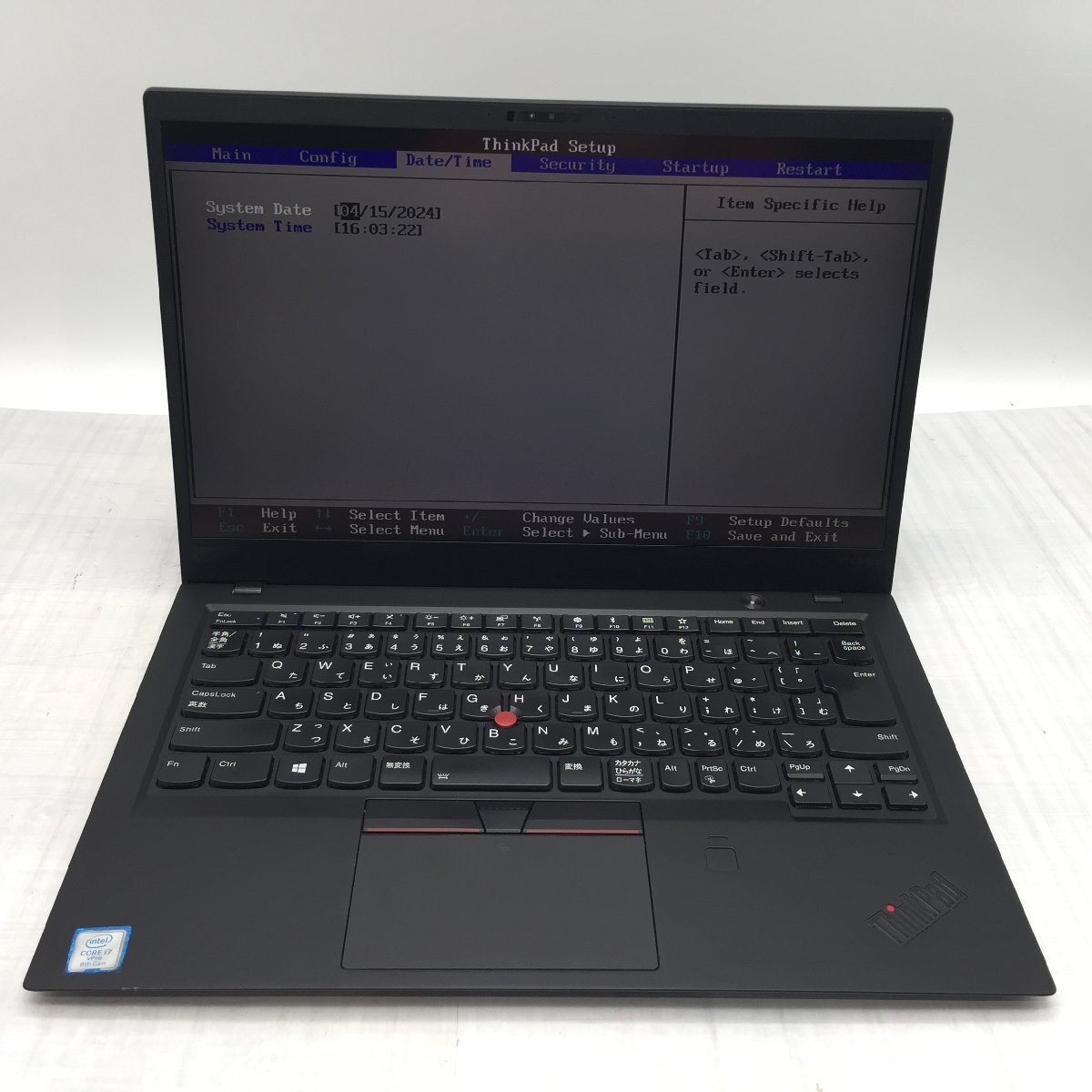 Lenovo ThinkPad X1 Carbon 20KG-S8GB2U Core i7 8650U 1.90GHz/16GB/512GB(NVMe) 〔B0816〕の画像2