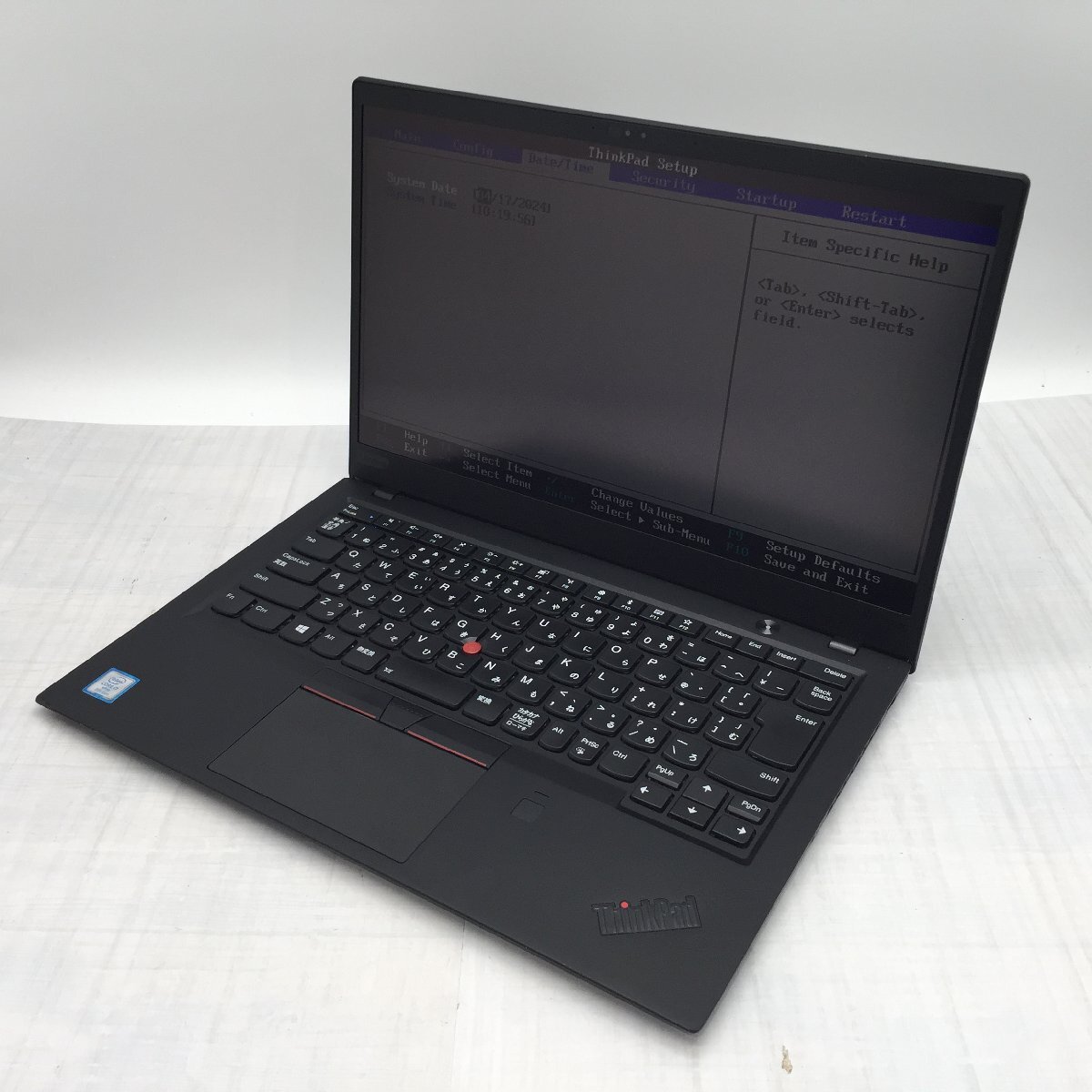 Lenovo ThinkPad X1 Carbon 20KG-S9SA1S Core i7 8650U 1.90GHz/16GB/256GB(NVMe) 〔B0615〕の画像1