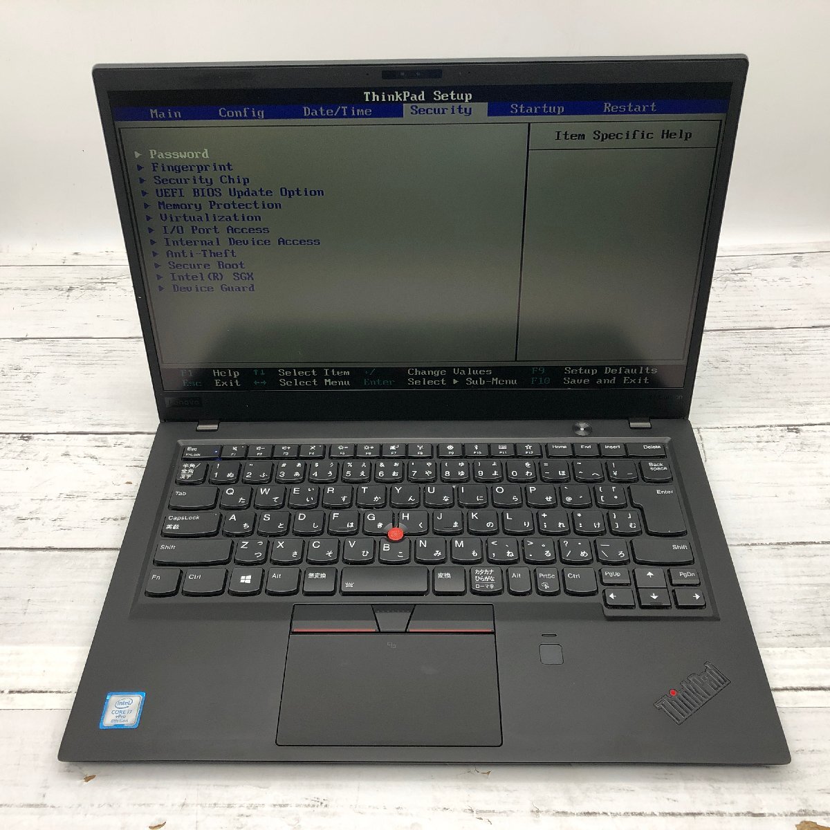 Lenovo ThinkPad X1 Carbon 20KG-S8GB2U Core i7 8650U 1.90GHz/16GB/512GB(NVMe) 〔C0322〕の画像2