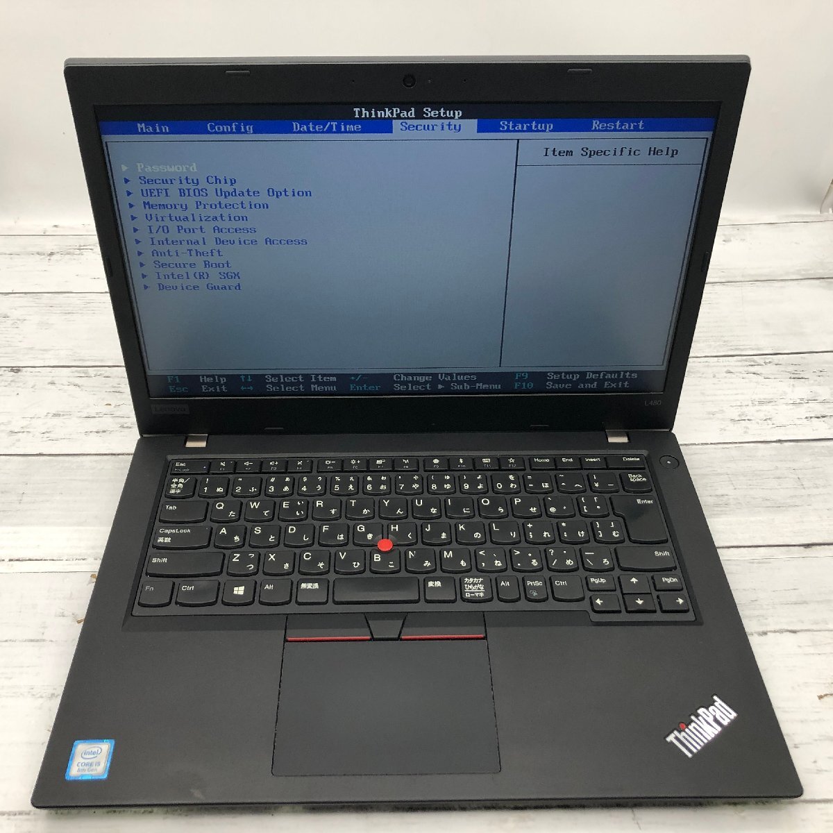 Lenovo ThinkPad L480 20LT-A00LJP Core i5 8250U 1.60GHz/20GB/256GB(NVMe) 〔A0715〕の画像2