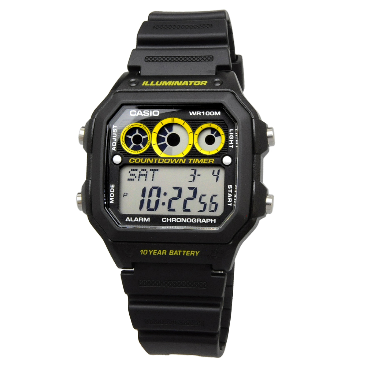CASIO カシオ 腕時計 メンズ チープカシオ チプカシ 海外モデル レフリータイマー デジタル AE-1300WH-1AVの画像2