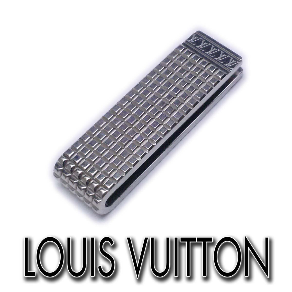 1 jpy [ super-beauty goods ] Louis Vuitton money clip M65061 bread sabi Eddie jito silver metal fittings waffle chocolate bar ap8949[ one jpy start ]