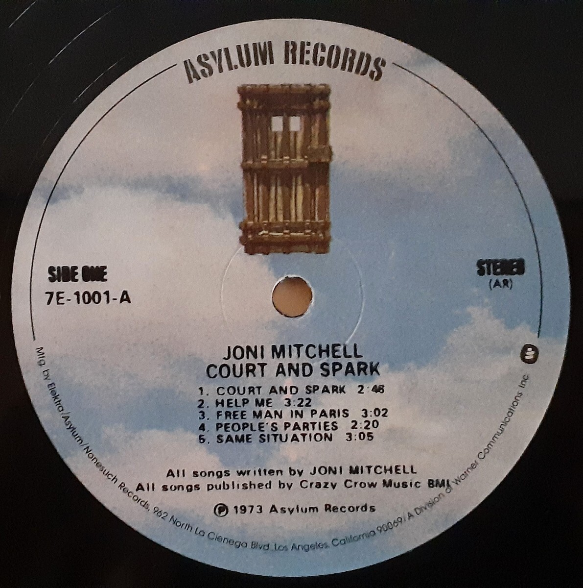 Joni Mitchell (ジョニ・ミッチェル) ／ Court And Spark (コート・アンド・スパーク)【LPレコード】米Asylum アナログ盤 1974年発売の画像3