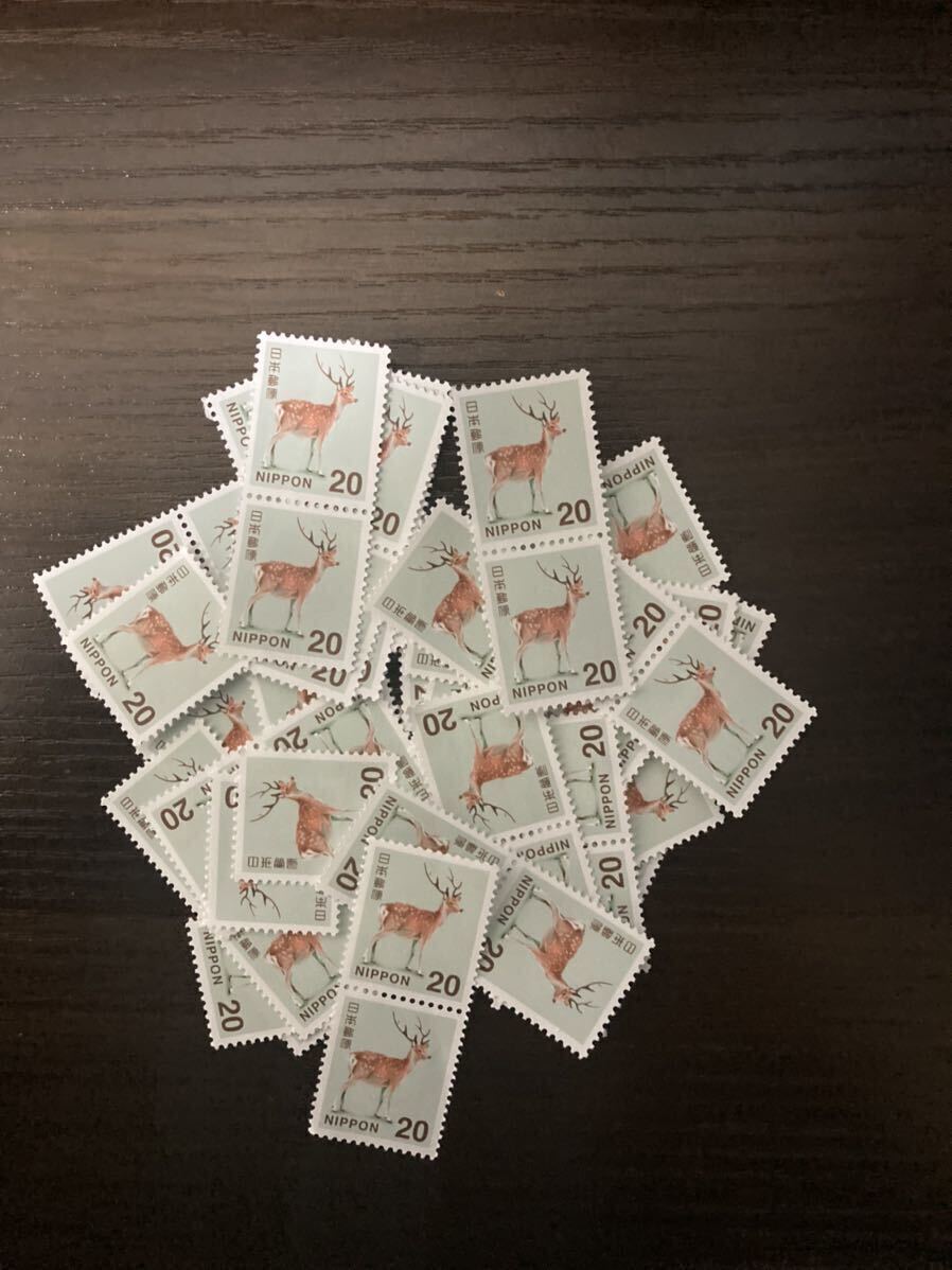 切手 バラ1000円分 20円切手50枚 送料無料 普通郵便にて発送します。の画像1