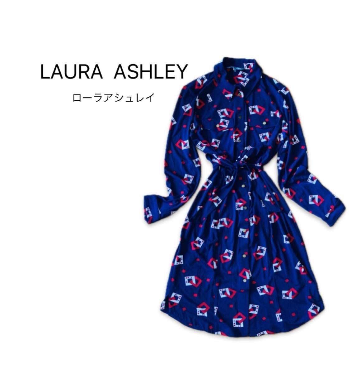 LAURA  ASHLEY ローラアシュレイ　長袖ワンピース　