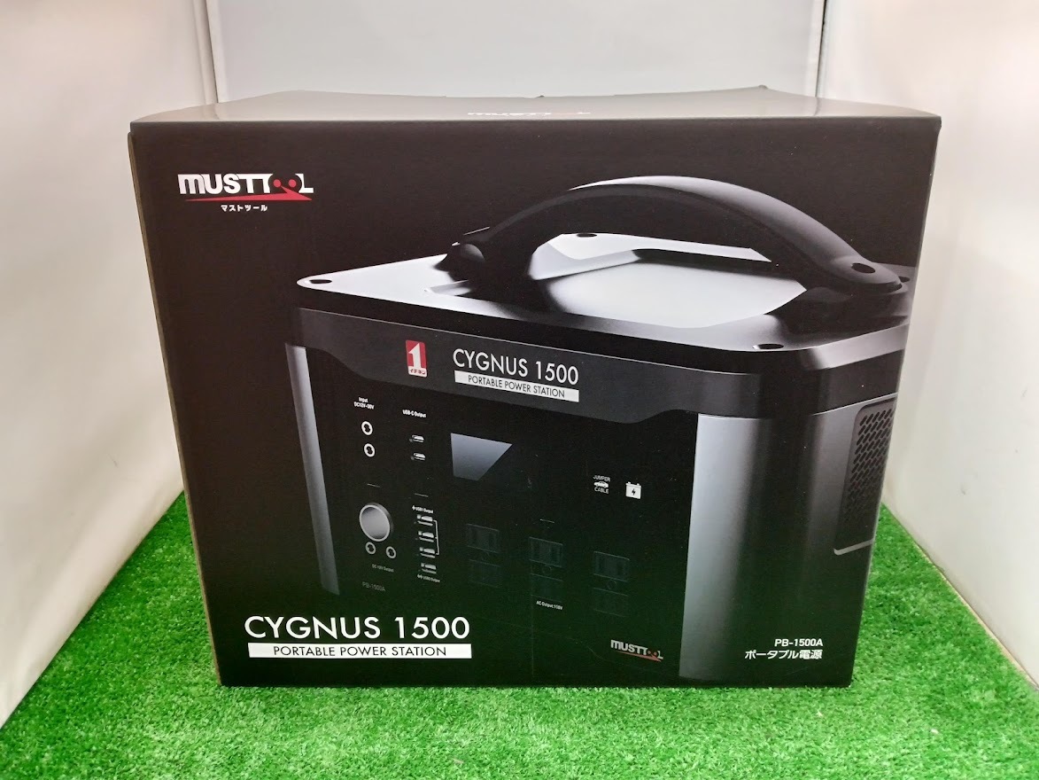 未使用 未開封品 イチネン MUSTTOOL 600w ポータブル電源 CYGNUS 1500 PB-1500A リン酸鉄リチウムイオン_画像2