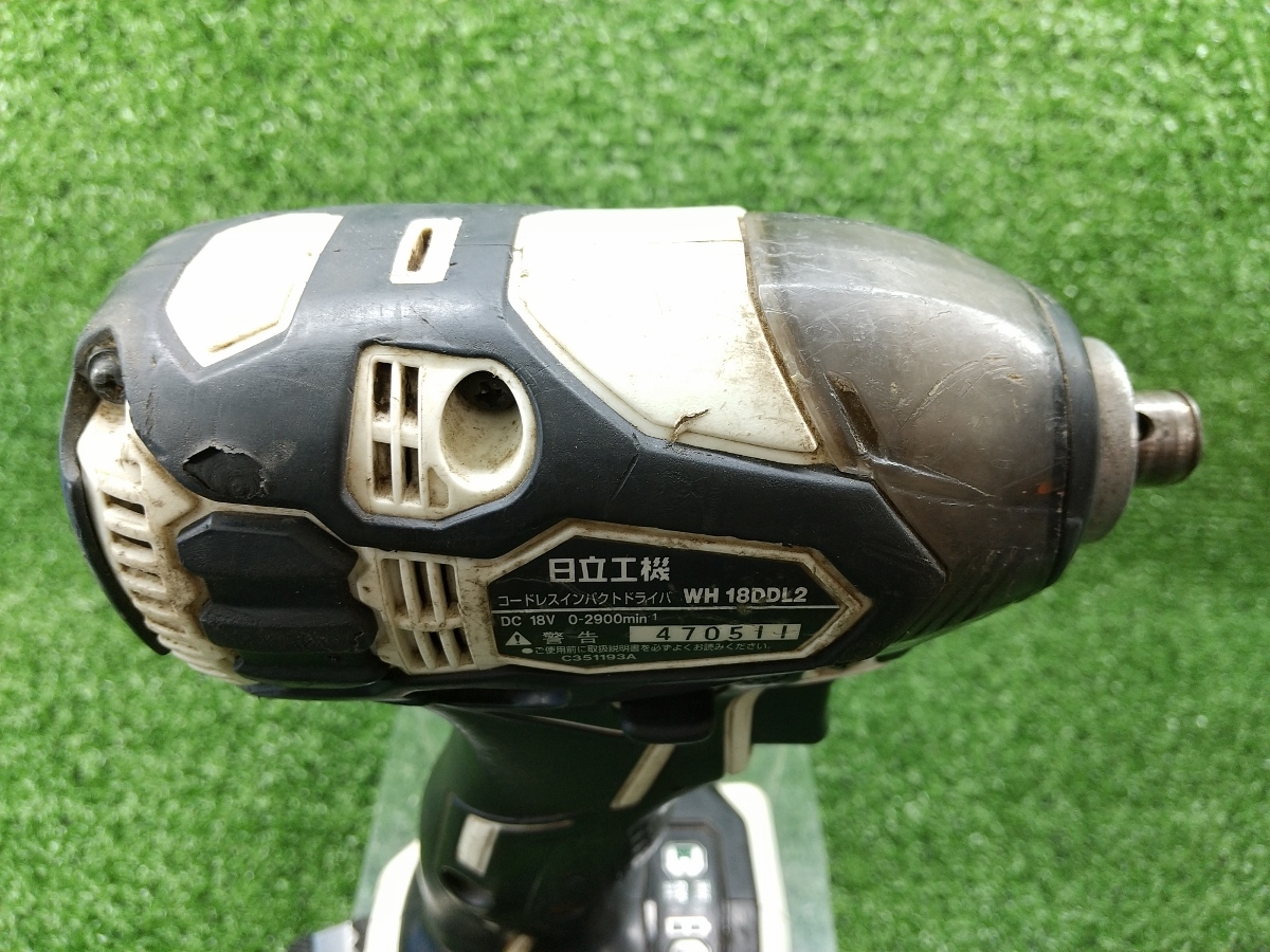 中古 ジャンク品 HITACHI 日立 18V コードレスインパクトドライバ 本体のみ WH18DDL2 (NN) 【ビットホルダー不良】の画像5