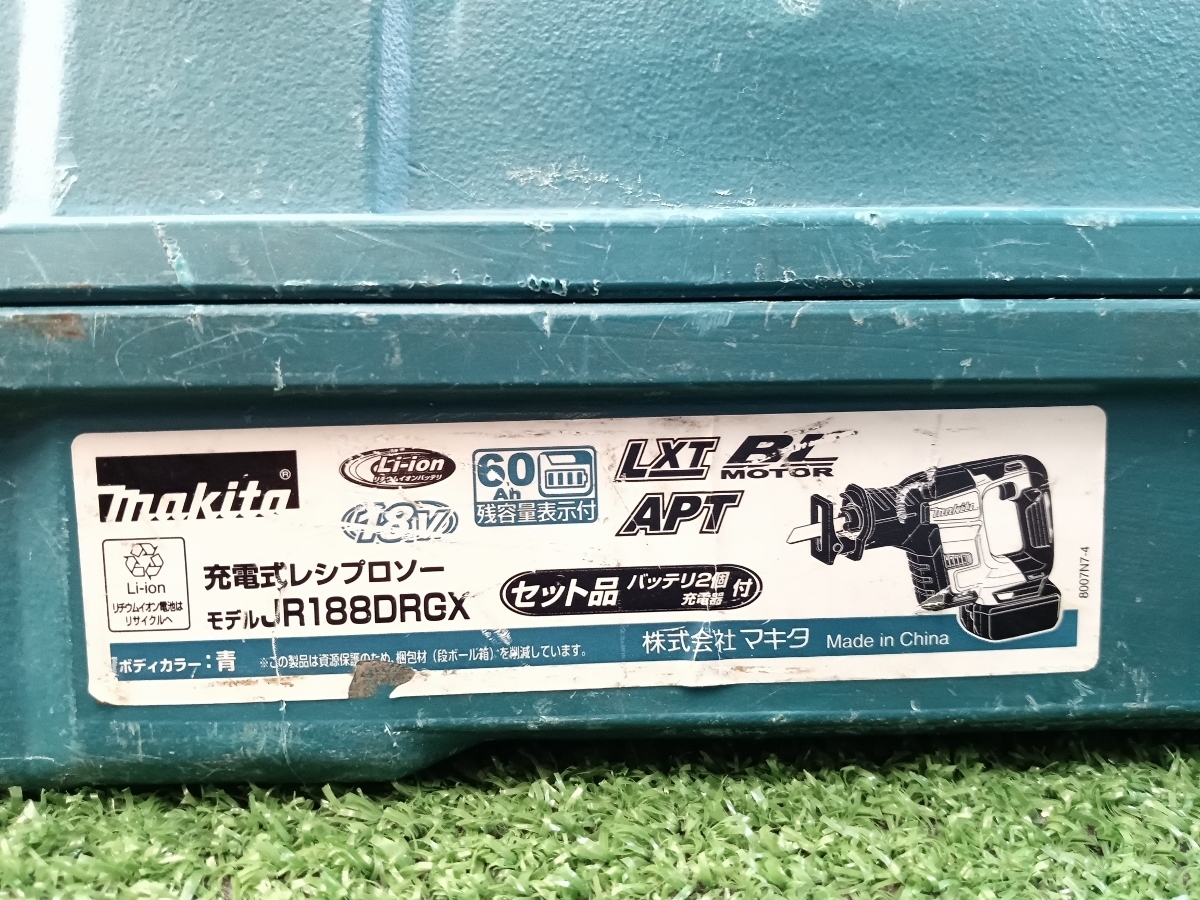 中古 makita マキタ 18V 充電式レシプロソー 6.0Ah バッテリー 充電器 JR188DRGXの画像10