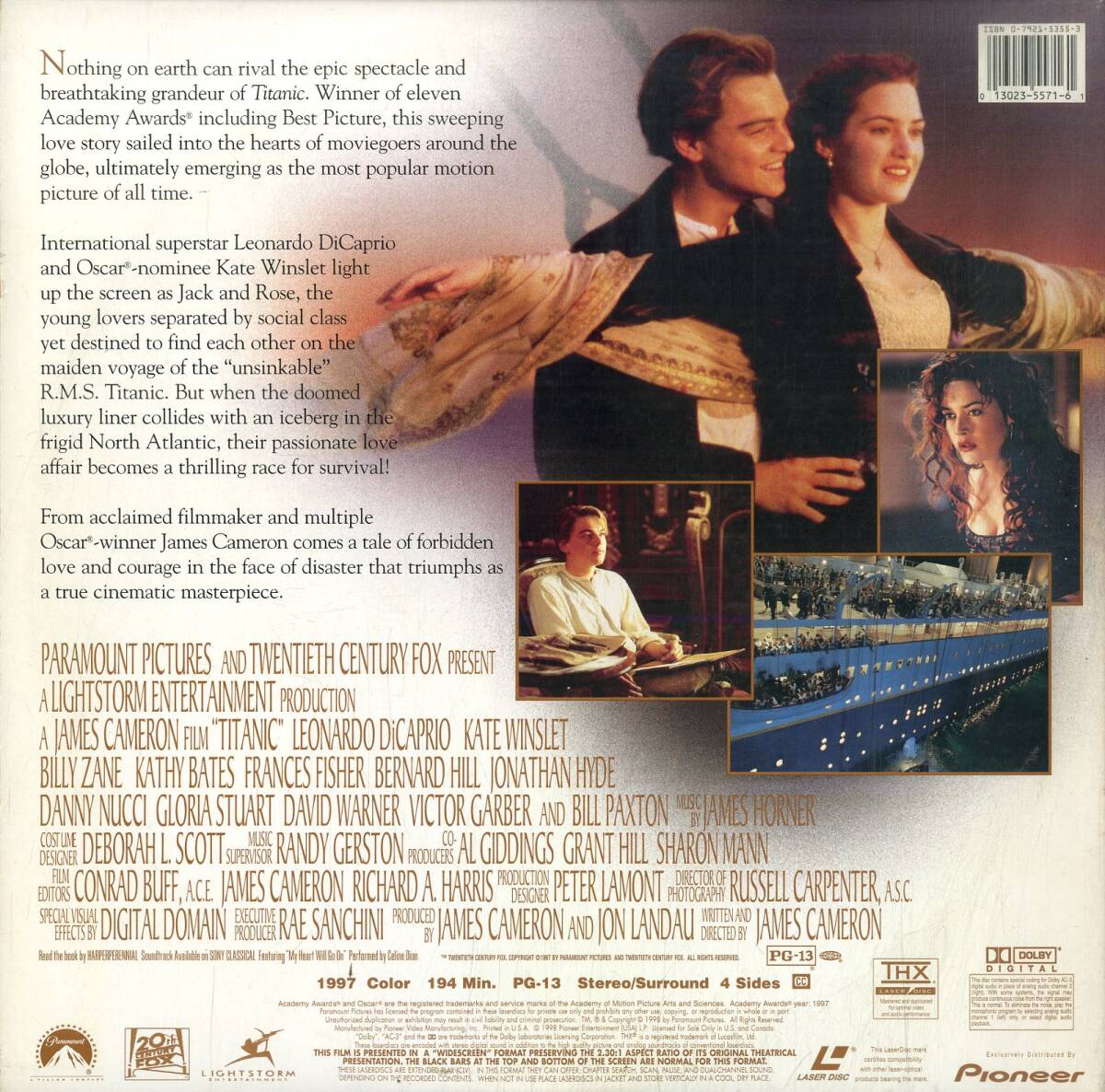 B00182797/【洋画】LD2枚組/レオナルド・ディカプリオ「Titanic (Widescreen Edition)」の画像2