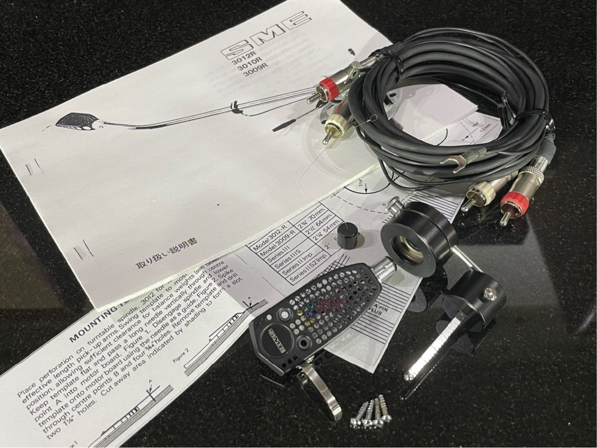  tone arm SME 3009-R BLACK rare SME shell /SME cable etc. attached lifter oil supplement ending Audio Station