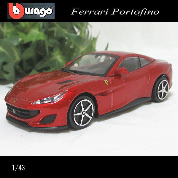 1/43フェラーリ/ポルトフィーノ/(レッドメタ)/Ferrari Portofino/ブラゴ/BURAGO/ダイキャストミニカーの画像1