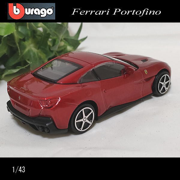 1/43フェラーリ/ポルトフィーノ/(レッドメタ)/Ferrari Portofino/ブラゴ/BURAGO/ダイキャストミニカーの画像4