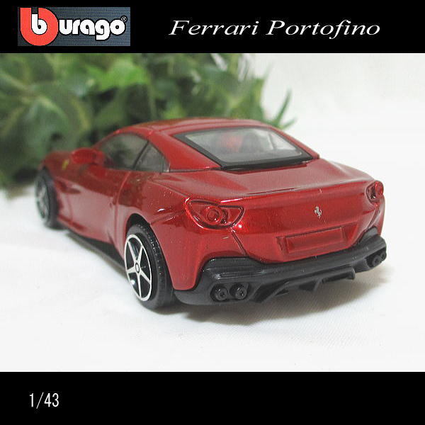 1/43フェラーリ/ポルトフィーノ/(レッドメタ)/Ferrari Portofino/ブラゴ/BURAGO/ダイキャストミニカーの画像2