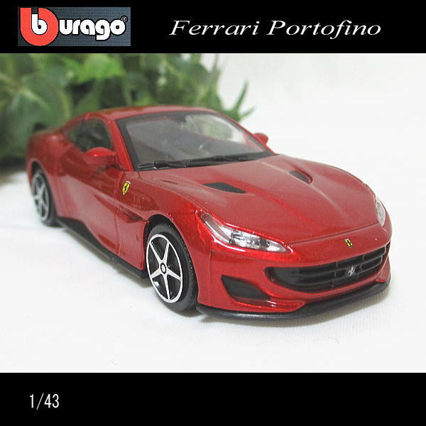 1/43フェラーリ/ポルトフィーノ/(レッドメタ)/Ferrari Portofino/ブラゴ/BURAGO/ダイキャストミニカーの画像3
