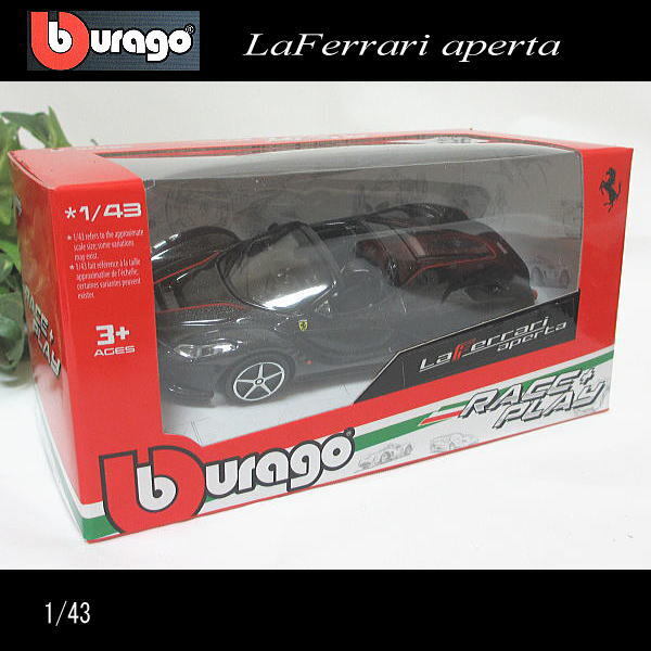 1/43la* Ferrari /a.ruta/( black metallic )/LaFerrari aperta/blago/BURAGO/ die-cast minicar 