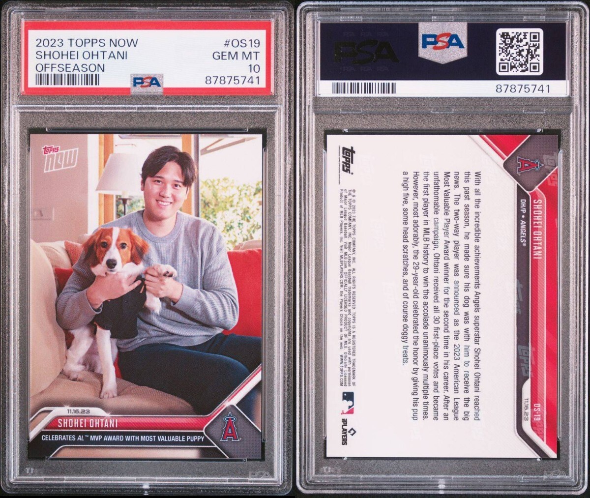 1円～ PSA10 フルセット 大谷翔平 TOPPS NOW エンゼルス ドジャース デコピン DECOY 2023 SHOHEI OHTANI OFFSEASON 4枚セット GEM MINT MT