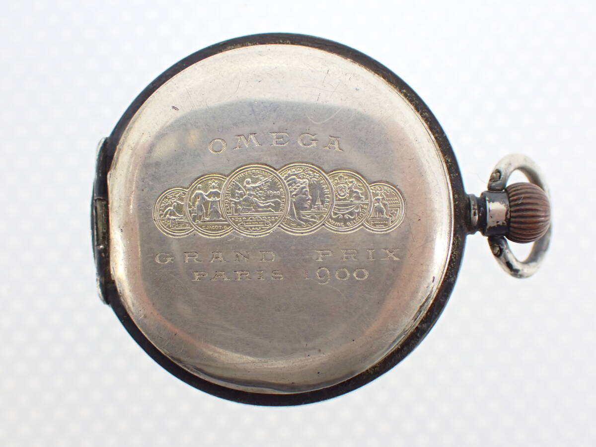★OMEGA オメガ 懐中時計 GRAND PRIX PARIS 1900 手巻き スモセコ アンティークの画像5