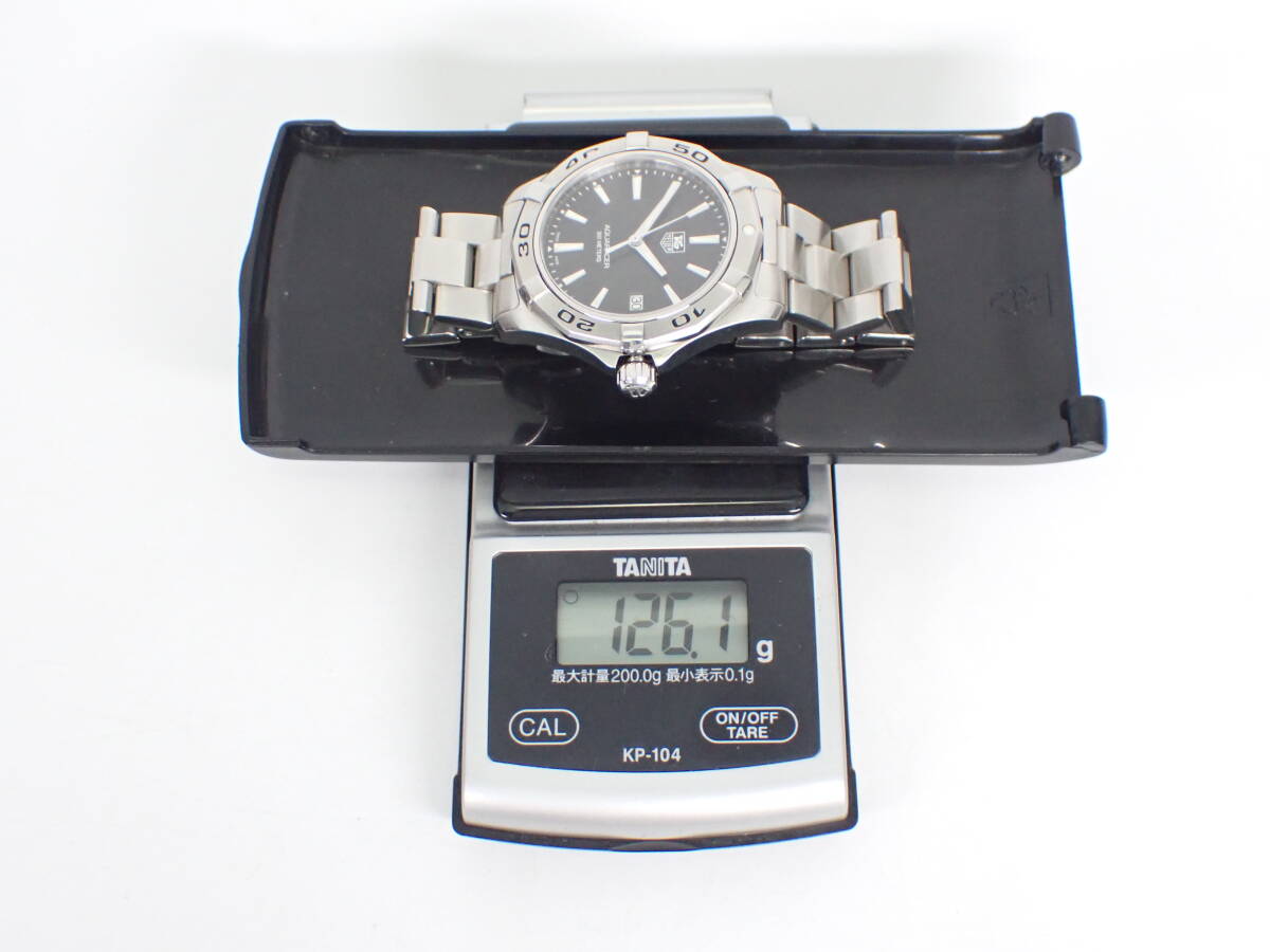 TAGHEUER タグホイヤー アクアレーサー WAP1110 腕時計 クォ―ツ 電池交換済み メンズ 稼動品の画像9
