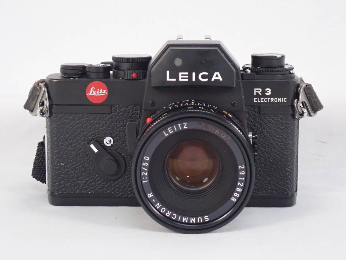 LEICA ライカ R3 ELECTRONIC LEITZ CANADA SUMMICRON-R 1:2/50 フィルム カメラ レンズの画像1