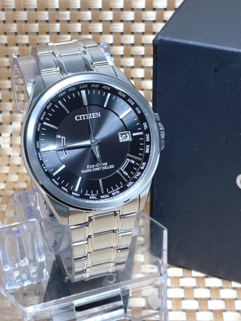 新品 腕時計 正規品 シチズン CITIZEN EcoDrive エコドライブ RADIO CONTROLLED クロノグラフ アナログ腕時計 ステンレス カレンダー 防水の画像2