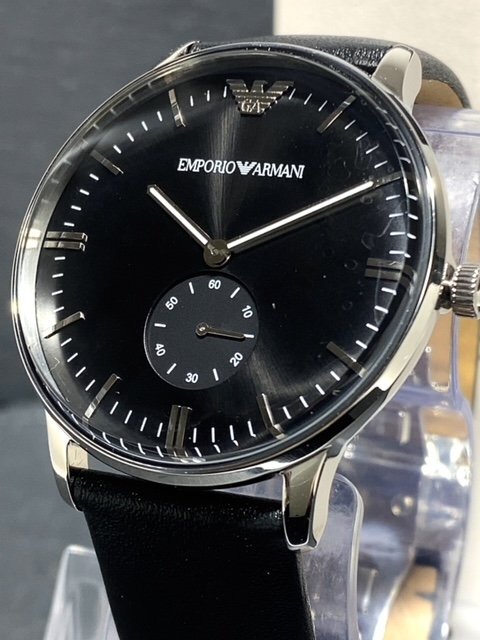 新品 EMPORIO ARMANI エンポリオアルマーニ GIANNI 正規品 腕時計 アナログ スモールセコンド クオーツ 防水 カレンダー レザー プレゼント_画像2