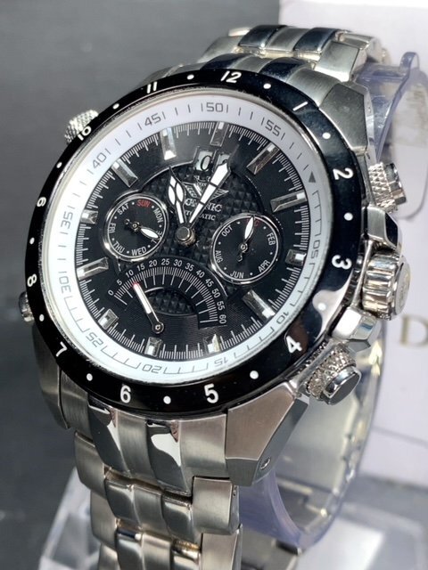 新品 正規品 ドミニク DOMINIC 自動巻き 腕時計 オートマティック カレンダー 防水 ステンレス シルバー ブラック ビジネス プレゼントの画像4