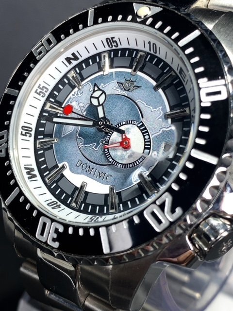 新品 正規品 ドミニク DOMINIC 自動巻き 腕時計 オートマティック カレンダー 防水 ステンレス アースギミック からくり時計 メンズ 地球の画像3