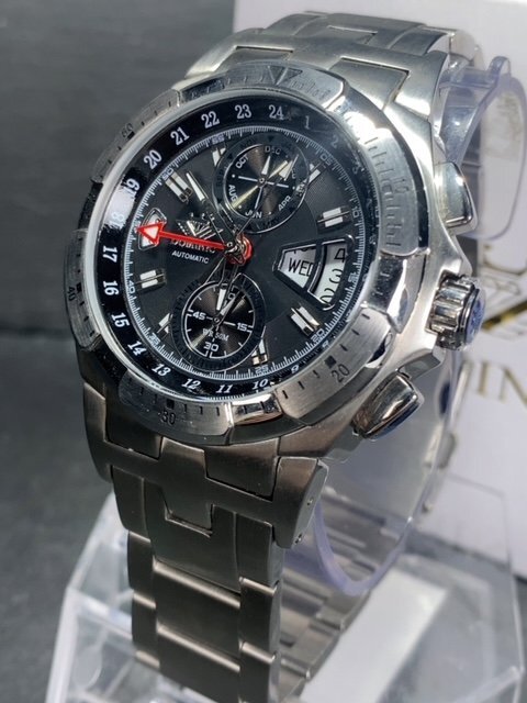 新品 正規品 ドミニク DOMINIC 自動巻き 腕時計 オートマティック カレンダー 防水 ステンレス シルバー ブラック ビジネス プレゼントの画像4