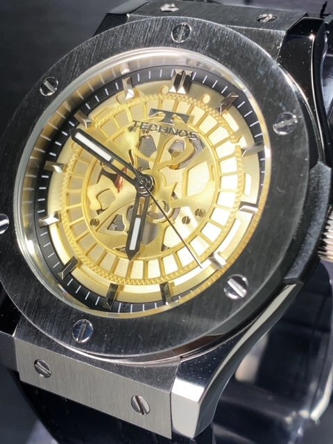  new goods wristwatch regular goods TECHNOS Tecnos quarts analogue wristwatch 5 atmospheric pressure waterproof urethane band simple silver 3 hands men's present 