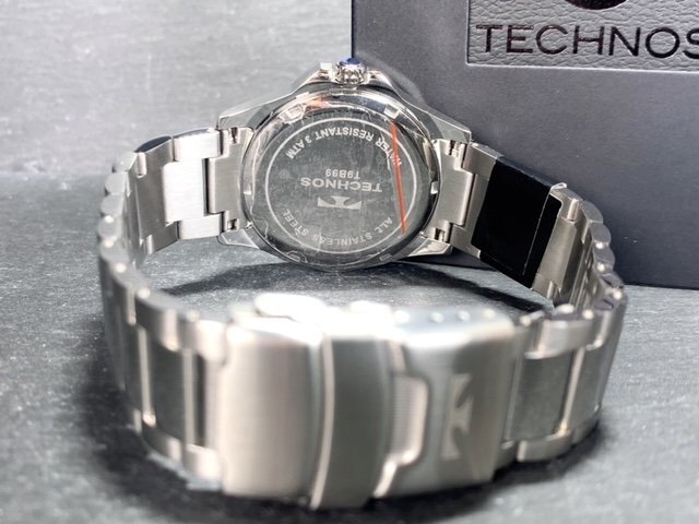  новый товар Tecnos TECHNOS стандартный товар наручные часы аналог наручные часы кварц нержавеющая сталь 3 атмосферное давление водонепроницаемый календарь бизнес белый серебряный подарок 