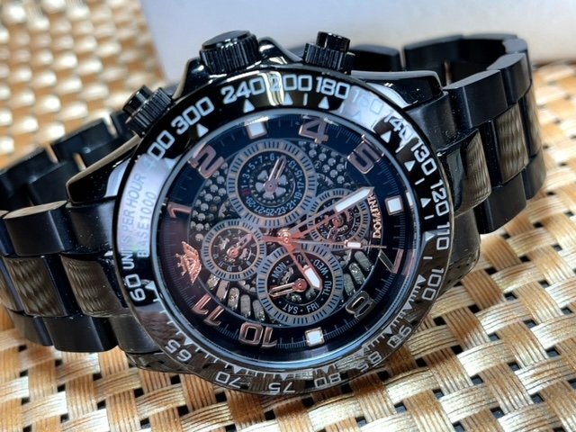 新品 正規品 ドミニク DOMINIC 自動巻き 腕時計 マルチファンクション プレゼント オートマティック カレンダー フルスケルトンの画像6