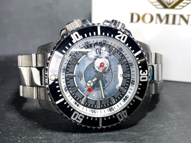新品 正規品 ドミニク DOMINIC 自動巻き 腕時計 オートマティック カレンダー 防水 ステンレス アースギミック からくり時計 メンズ 地球の画像7
