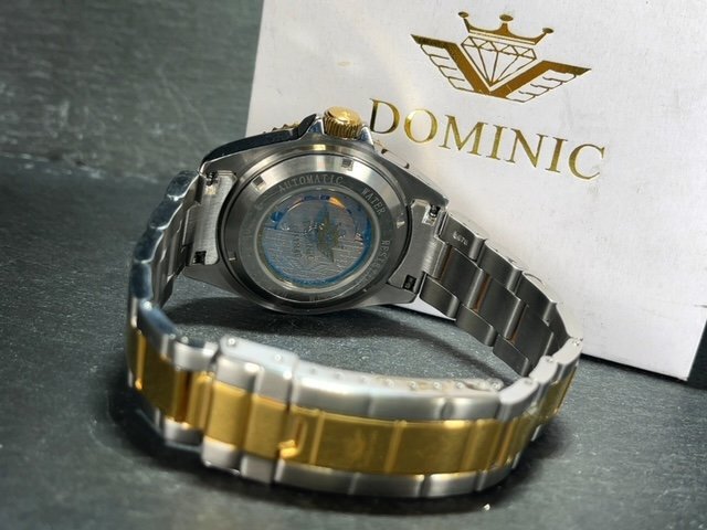 新品 正規品 ドミニク DOMINIC シーマリーナ 自動巻き 腕時計 オートマティック カレンダー ステンレス ゴールド リミテッドエディションの画像7